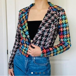 Cropped colorful jacket